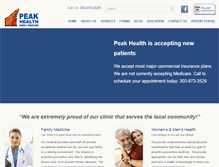 Tablet Screenshot of peakhealthmedicine.com